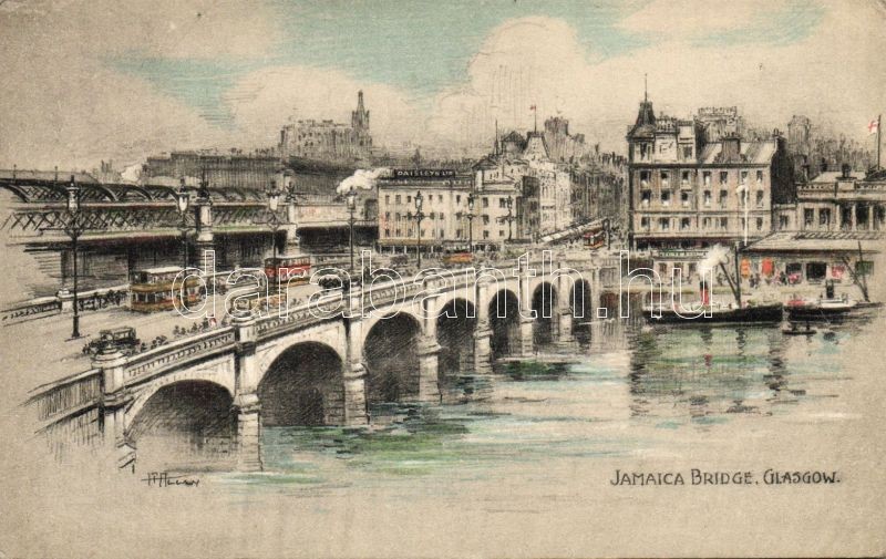 Glasgow, Jamaica bridge, steamship, autobus s: Andrew Allan