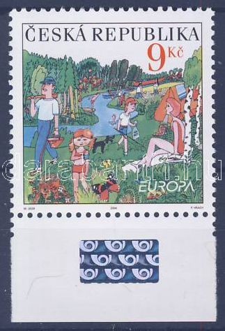 Europa CEPT vakáció ívszéli bélyeg, Europa CEPT holiday margin stamp, Europa CEPT Ferien Marke mit Rand