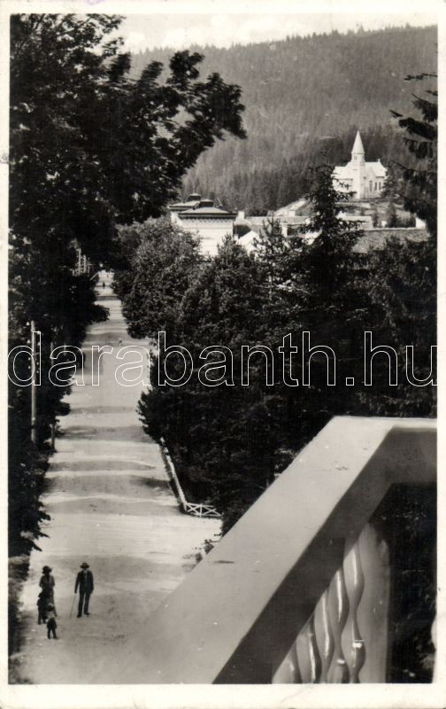 Borszék, Fő úti sétány, kiadja Heiter György, Borsec, Main street