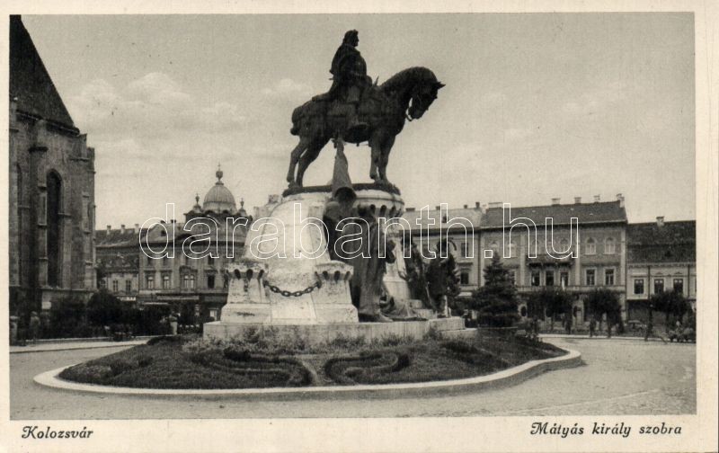 Kolozsvár, Mátyás király szobor, Cluj napoca, statue