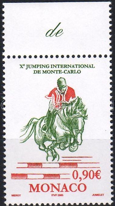International Equestrian Championship margin stamp, Nemzetközi műlovagló torna ívszéli bélyeg, Internationales Springreitturnier Marke mit Rand