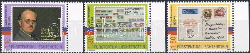 75th anniversary of post museum margin set, 75 éves a postamúzeum ívszéli sor, 75 Jahre Postmuseum Satz mit Rand