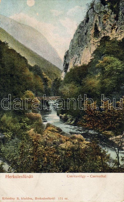 Herkulesfürdő Cserna-völgy, Krizsány R. kiadása, Herkulesfürdő Cserna-valley