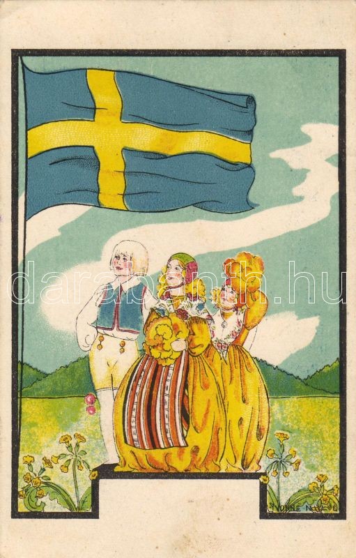 Swedish folklore, litho s: Yvonne Millde