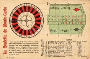 Monte Carlo Roulette, game rules, Monte Carlo Rulett, játékszabályok