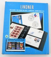 Lindner 1400, FDC-Ringbinder regular (empty) 235x270x40mm wine-red Lindner 1400, FDC-képeslap gyűrűs...