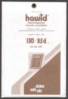 Hawid 1201 Filatasak 10 db/csomag 130x85mm, fekete, Hawid 1201 Block sizes 10/pack 130x85mm, black, Hawid 1201 Klemmtaschen Blockstreifen 130x85mm, schwarz