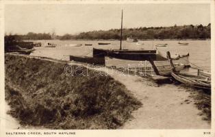 Hayling Island, Salterns creek, boats