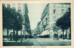 Ancona, corso Vittorio Emanuele / street, tram