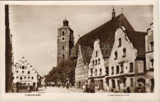 Ingolstadt, Liebfrauenkirche, Bankhaus Heinrich Eckert / Church of Our Lady, bank, diesel-oils-fats-petroleum shop