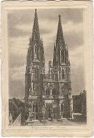 Regensburg, cathedral, etching