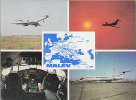 Malév Hungarian Airlines, modern postcard, Malév Hungarian Airlines, modern képeslap