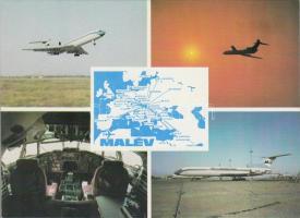 Malév Hungarian Airlines, modern postcard, Malév Hungarian Airlines, modern képeslap