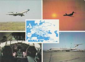 Malév Hungarian Airlines, modern képeslap, Malév Hungarian Airlines, modern postcard
