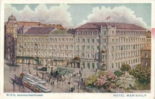 Bécs Hotel Mariahilf, villamos, s: E. Waldhauser, Vienna Hotel Mariaholf, tram, s: E. Waldhauser