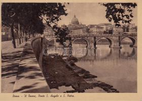 Róma, Szent Péter Bazilika, Ponte Sant'Angelo, Rome, Aelian Bridge, St. Peter's Basilica