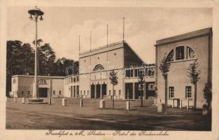 Frankfurt Stadion, a kerékpár versenypálya bejárata, Frankfurt Stadion, portal of the velodrome