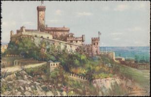 Genova, Albertis Castle, artist signed, Genova, Albertis kastély, artist signed