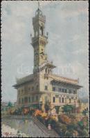 Genova, Mackenzie castle, artist signed, Genova, Mackenzie kastély, artist signed