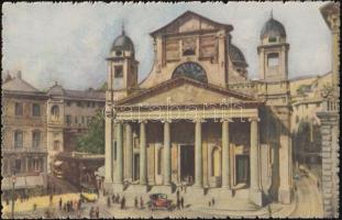Genova, Santissima Annunziata Basilica, artist signed, Genova, Santissima Annunziata székesegyház, artist signed