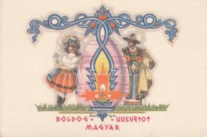 Hungarian folklore, Easter greeting s: Bozó Gyula, Boldog Magyar Húsvétot! s: Bozó Gyula