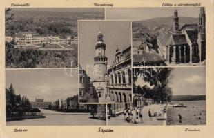 Sopron Lövér szálló, Várostorony, Deák tér, Tómalom, Sopron Hotel Lövér, Town tower, Deák square, beach