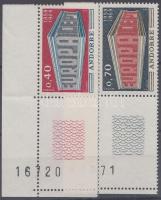 Europa CEPT, ívsarki bélyeg, Europa CEPT, corner stamp, Europa CEPT, Stamp mit Rand