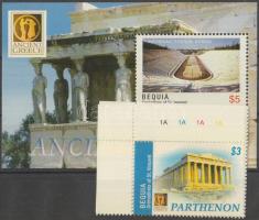 Ancient Greece, corner set+block, Antik Görögország, ívsarki sor+blokk, Antikes Griechenland, Satz mit Rand+Block