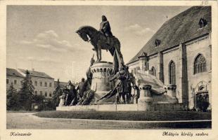 Kolozsvár, Mátyás király szobra, Cluj-Napoca, statue
