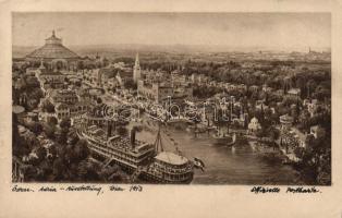 Vienna Austrian Adria Exhibition in 1913, SS Lloyd, artist signed, Bécs Osztrák Adria Kiállítás, 1913, SS Lloyd, szignós