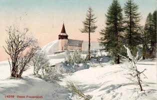 Davos, Frauenkirche / church, winter