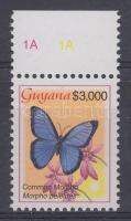 Butterfly margin stamp, Lepke ívszéli bélyeg, Schmetterling Marke mit Rand