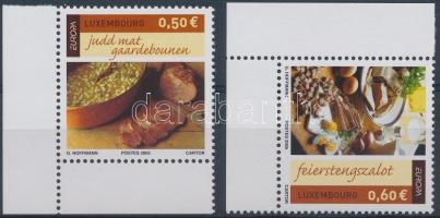 Europa CEPT gastronomy corner stamp, Europa CEPT gasztronómia ívsarki bélyeg, Europa CEPT Gastronomie Marke mit Rand