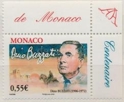 Dino Buzzati corner stamp, Dino Buzzati ívsarki bélyeg, Dino Buzzati Marke mit Rand
