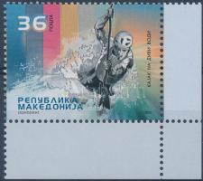 Vadvízi kajakozás ívsarki bélyeg, Rafting corner stamp, Rafting Marke mit Rand