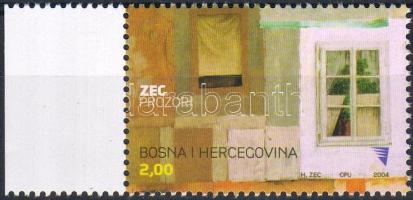 Festmény (Safet Zec, 1943) bélyeg, Painting (Safet Zec, 1943) stamp, Gemälde (Safet Zec, 1943) Marke
