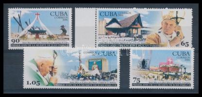 1st anniversary of death of pope John Paul II set (with 1 margin stamps), 1 éve halt meg II. János Pál pápa sor (1 bélyeg ívszéli), 1. Todestag von Papst Johannes Paul II. (1 Marke mit Rand)