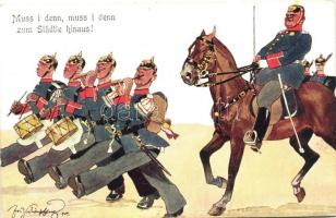 K.u.K. katonatisztek, zenekar, ló, B.K.W.I. 335-4 s: Schönpflug, K.u.K. military officers, band, horse B.K.W.I. 335-4 s: Schönpflug