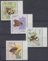 Beporzó rovarok ívszéli sor, Insect pollinators margin set, Bestäuberinsekten Satz mit Rand
