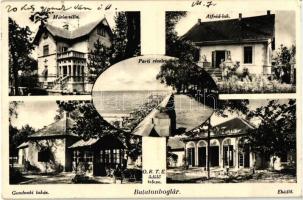 Balatonboglár, ORTE üdülőtelepe; Mária villa, Alfréd lak, Ebédlő, Gondnoki lakás