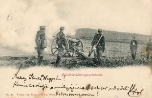 Tüzérségi gyakorlati lövészet, ágyú, Artillerie-Übungsschiessen / Artillery practice shooting, cannon