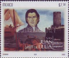 Uluai Szent János ívszéli bélyeg, Johannes Nepomuk margin stamp, San Juan de Ulua Marke mit Rand