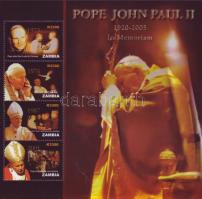 II. János Pál pápa emlékére kisív, In memoriam pope John Paul II mini sheet, In memoriam Papst Johannes Paul II. Kleinbogen
