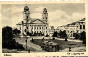 Debrecen, Református nagytemplom, villamos