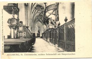 Augsburg, St. Ulrichskirche, rechtes Seitenschift mit Simpertuschor / church, interior