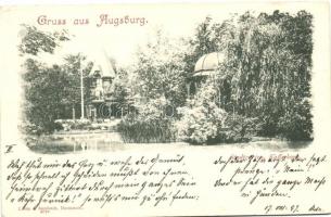 1899 Augsburg, Stadtgarten, Kaffehaus / city park, cafe house