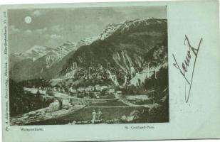 1898 Gotthard Pass; Fr. A. Ackermann Künstlerpostkarte No. 518.