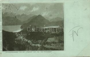 1898 Hohenschwangau; Alp, Schwansee; Fr. A. Ackermann Künstlerpostkarte No. 366.