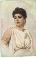 Greek lady, Galerie U.P. 537. s: V. Bobrov, Görög hölgy, Galerie U.P. 537. s: V. Bobrov