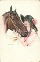 Lady with horse, W.S.S.B. No. 5357. s: Fred. Kaskeline, Hölgy lóval, W.S.S.B. No. 5357. s: Fred. Kaskeline